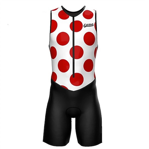Herren Triathlonanzug Ärmellos Triathlon Sommer Frühling Herbst Silber Hellgelb Schwarz / Orange Grafik Fahhrad Radfahren Fitness, Laufen Yoga Elastisch Ganzkörper Lycra Sport Bekleidung Image