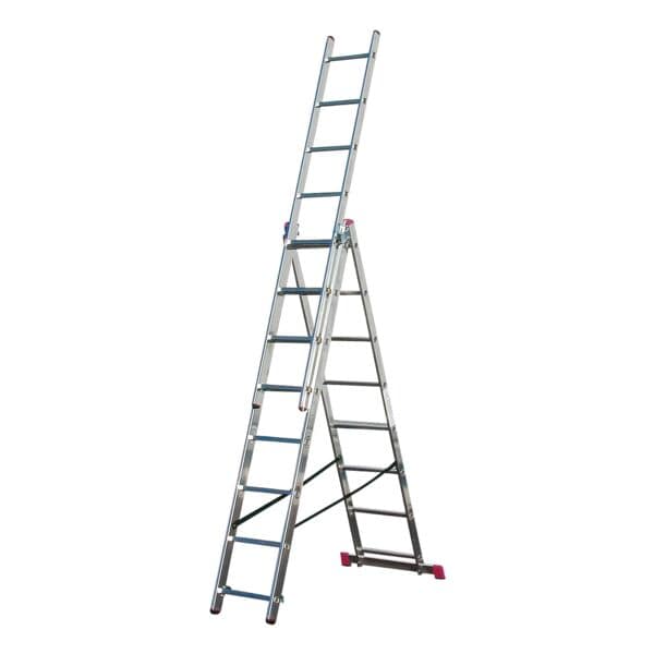 Krause Vielzweckleiter »CORDA« 3x 8 Sprossen treppenfähig silber, 225 cm Image