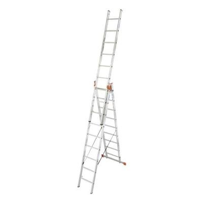 Krause Vielzweckleiter »MONTO Tribilo« 3x 9 Sprossen silber, 270 cm