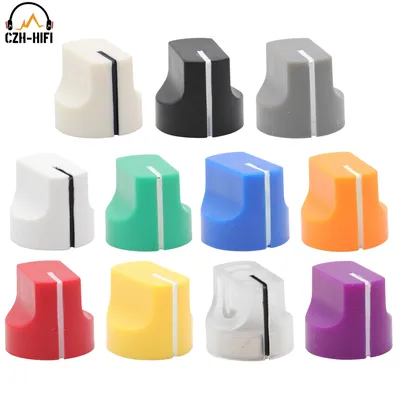 10pcs 16x14.5mm ABS Plastic Set Pointer Knob button For Guitar BASS AMP Effect Pedal Box Radio