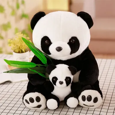 New Plush Panda Toys Cute Stuffed Animal Doll Mother And Son Toy Gift for Children Friends Girls