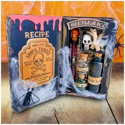 DIY The Spell Book Elements Die Set Halloween Metal Cutting Dies Scrapbooking Embossing Frame Card