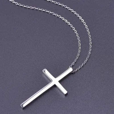 Personality Crosses Necklace Men 45-60cm Chain On The Neck Stainless Steel Necklaces For Men Women