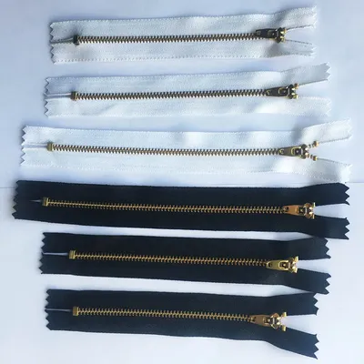 10pcs 3# Metal Zipper Zip Ziper For Jeans Sewing Handbag Sewing DIY Black White 8 / 10 / 11 / 12 /