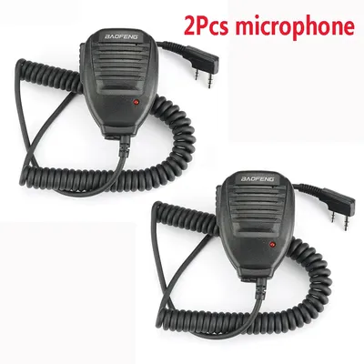 2pcs Microphone For Baofeng Handheld Mic Radio Walkie Talkie Speaker for UV-5R UV-5RA UV-5RE UV-3R
