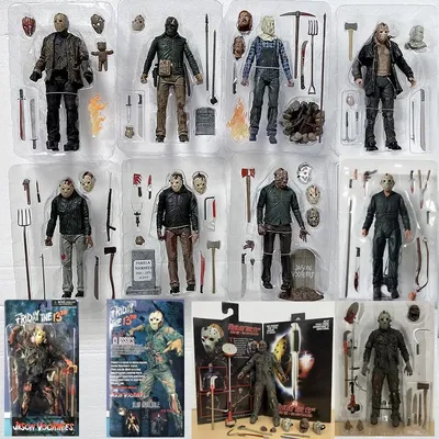 NECA Friday The 13th Figure Toys Freddy Jason Voorhees Blood Action Figure Jason Collectible Model
