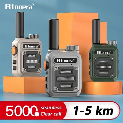 BTONERA BT-330 Mini Walkie Talkie PMR 446 USB Portable Two-way Radio dual PTT Walkie-talkies Portable Radio for Hunting Cafe