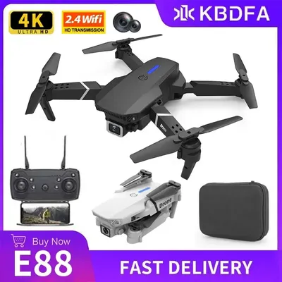 KDBFA 2024 New E88 Pro WIFI FPV Drone Wide Angle HD 4K 1080P Camera Height Hold RC Foldable
