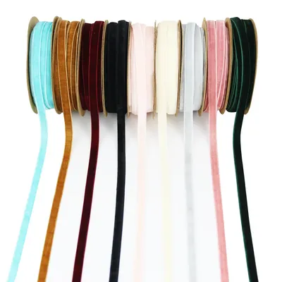 (10 Meters/roll) 10mm Velvet Ribbon Gift Wrapping Decoration Christmas Lace Ribbons Handmade Holiday