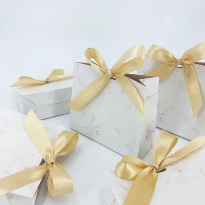 Marble Style Gift Box Wedding Baby Shower Birthday Christmas Valentines Day Party Favor Candy Box
