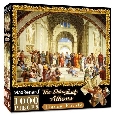 MaxRenard Jigsaw Puzzle 1000 Pieces The School of Athens Raphael Environmentally Friendly Paper