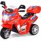 Costway - Moto Cavalcabile per Bambini, Moto Elettrica Giocattolo con Musica Incorporata, Moto a 3