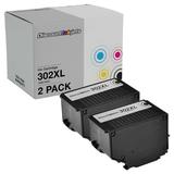 DI Ink Cartridge Replacements for Epson 302XL T302XL020 HY (Black 2-Pack) Compatible with Epson Expression Premium XP-6000 & Premium XP-6100