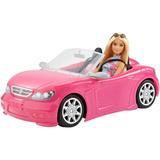 Open Box Barbie Collection Doll & 2 Seat Convertible Car with Rolling Wheels