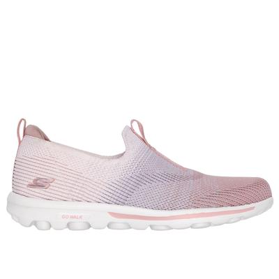Skechers Women's GO WALK Travel - Ibiza Slip-On Shoes | Size 7.0 | Mauve | Textile/Synthetic | Vegan | Machine Washable