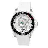 Gucci Accessories | Gucci Dive 40mm Ss White Snake Motif Dial Rubber Men's Watch Ya136330 | Color: Silver/Tan/White | Size: Os