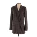 Madewell Blazer Jacket: Brown Plaid Jackets & Outerwear - Women's Size X-Small