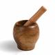 ISCBAFYX Wooden Mortar and Pestle Set: Manual Grinder for Garlic, Grains, and Herbs - Multi-purpose Salsa Maker and Guacamole Tool (Large)