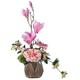 ROLTIN Artificial Flower with Pot Orchid Artificial Magnolia Flower Pear Flower Simulation of Dried Flowers Desktop Artificial Flowers Living Room Decoration Orchid
