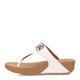 FitFlop Women's Lulu Jewel-Deluxe Leather Toe-Post Sandals Wedge, Urban White, 6 UK