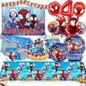 New Spidey Birthday Decoration Spider Man Mask bomboniere adesivi stoviglie Spidey and His Friends