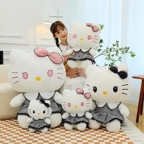 Sanrio dunkle kt Katze Plüsch tier Katie Katze Puppe gefüllt Anime Puppe Cartoon niedlichen kleinen