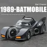 1:24 1989 Batmobile Die-cast Car con figura di Batman giocattoli per bambini e adulti nero