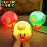 Gioco Super Mario Bros Night Lamp LED Sound fungo punto interrogativo Light Action Figure Toy