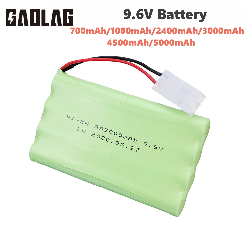 9,6 V 700/1000/1400/1800/2400 mAh 2800 mah 3000 mah Für Rc spielzeug Autos elektrische beleuchtung sicherheit einrichtungen AA Ni-Cd/Ni-MH Batterie 1 stücke Image