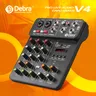 Ikge neuer v4 Audio Mixer 4-Kanal mit Bluetooth USB 48V Phantoms peisung verzögerte Wiedergabe