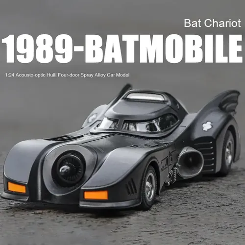 1:24 1989 Batmobile-Druckguss auto mit Batman-Figur Spielzeug für Kinder und Erwachsene schwarz
