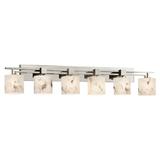 Justice Design Group Aero LumenAria 6 Light Wall Sconce in Gray | 9.75 H x 56 W x 5.25 D in | Wayfair FAL-8706-30-CROM