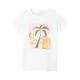 name it - T-Shirt Nkfhynka Palm In Bright White, Gr.158/164