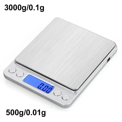 Electronic 500g/0.01g 3000g/0.1g Digital Kitchen Scale Jewelry Balance Gram LCD Cooking Food Weigh