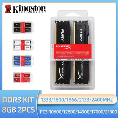 Kingston Memoria DDR3 8GB 16GB (2x8GB) Kit RAM 1600MHz 1333MHz 1866MHz 2133MHz 2400MHz Desktop RAM