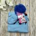 Disney Accessories | Baby Toddler Girls Minnie Mouse Knit Beanie Hat & Gloves Winter Cozy 2-Piece Set | Color: Blue | Size: Osg