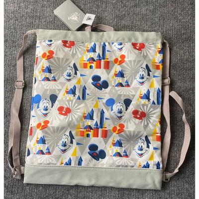 Disney Bags | Disney Parks Cinch Bag Mickey Mouse Ears Backpack Drawstring Adjustable Castle | Color: Blue | Size: Os