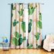 Curtains Beige Cactus Flower Blackout Curtains Soft Thermal Insulated Curtains for Bedroom Curtains for Living Room Washable Eyelet Curtains Bedroom Curtains 2 Panels(2x140x250cm)