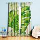Curtains Green Beige Tropical Blackout Curtains Soft Thermal Insulated Curtains for Bedroom Curtains for Living Room Washable Eyelet Curtains Bedroom Curtains 2 Panels(2x110x215cm)