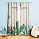 Curtains Cactus Green Beige Blackout Curtains Soft Thermal Insulated Curtains for Bedroom Curtains for Living Room Washable Eyelet Curtains Bedroom Curtains 2 Panels(2x75x166cm)