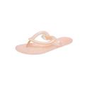 MOEIDO Women's slippers Women Jelly Shoes Flats Slippers Summer Heart Shape Flip Flops Non-Slip Beach Shoes Sandals Plus Size Casual Shoe Ladies Slides (Color : Pink, Size : 4.5 UK)