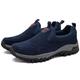 Mens Walking Shoes Slip-on Trainers Trainers Suede Upper Breathable Gym Sports Running Shoes Lightweight Sneakers Walking Shoes Casual Athletic Tennis Shoes,Blue,40/250mm