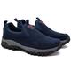 Outdoor Trainers Men Comfortable Loafers Suede Upper Mens Slip on Trainers Loafers Casual Breathable Slip-on Lightweight Comfortable Tennis Mesh Shoes,Blue,38/240mm