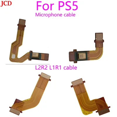 2 Stück geeignet für PS5-Controller-Mikrofonkabel-Ersatz und PS5-Tastaturtaste links und rechts L2R2 Image