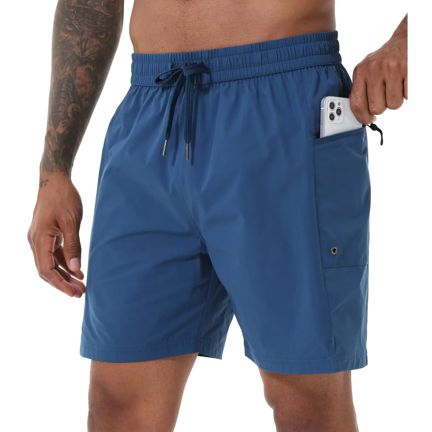 Herren-Bades horts Boards horts Schnellt rocknende Bade bekleidungs shorts mit Netz futter und Reiß verschluss taschen Image