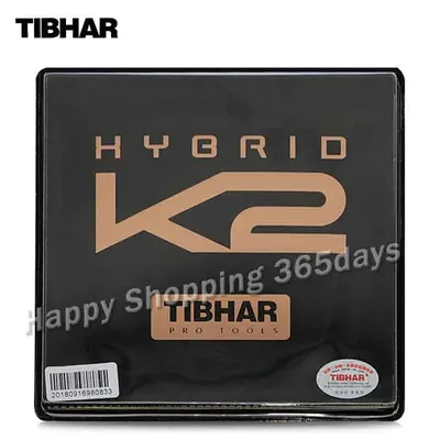 Tibhar 2019 neuer hybrid k2 (klebriger gummi deutscher harter schwamm, speed & spin) pips-in tischtennis gummi ping pong schwamm Image