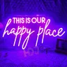 Questo è il nostro luogo felice Led Neon Sign Coffee Bar Decoration Bar Club Decor luci al Neon
