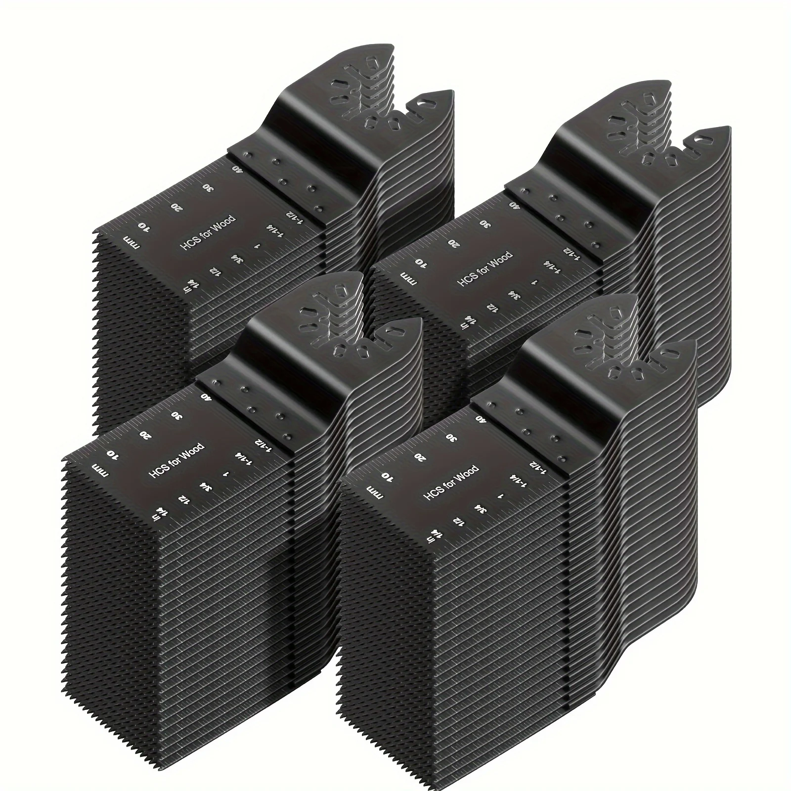 Langlebige und vielseitige 100 Stück oszillierende Metallsägeblätter mit Schnellverschluss, ideal zum Schneiden von Kunststoff und Holz, universell Image