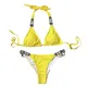 2021 Strass Bikini Set Sexy String Bikinis Femmes brésiliennes Beach Wear Maillot de bain féminin