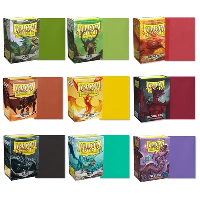 100 PCS/BOX Colorful Matte Cards Sleeves Denmark Dragon Shield Cards Cover Cards Protector for